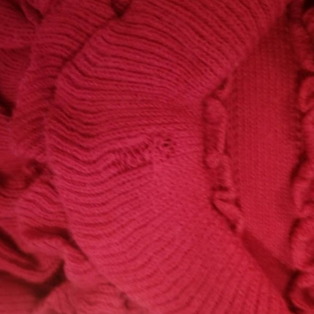 Cherokee | Solid Red | Ruffle Front | Cardigan Sweater | Size: 2T - Picture 10 of 15